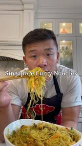 Singapore curry noodles are from hong kong #curry #noodles