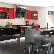 The minimalist color divided kitchen. 20 Red And Black Kitchen Magzhouse