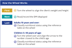 body mass index bmi wheel food and nutrition technical