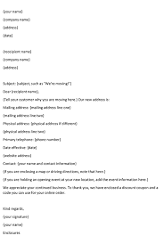 Love that it coordinates disconnecting and reconnecting utilities and. Sample Change Of Address Letter To Customers Template