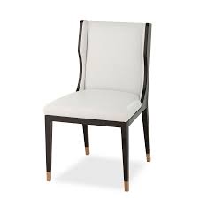 Black And White Armchair Uk Taylor Dining Chair White Leather Kelly Hoppen Resource Decor 1402102 Dining Chairs Resource Decor Dining Chairs Uk