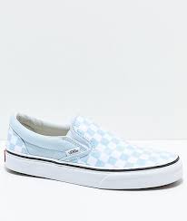 Black And White Checkered Vans Kids Vans Slip On Baby Blue White Checkered Skate Shoes Blue Womens Slip Ons Chambers Chaos Checkered Shoes Blue Shoes Vans Slip On