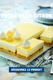 Entremets Citron Yuzu 6 Parts Surgeles Picard Citron Yuzu Citron Biscuit Amande