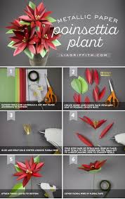 Paper Poinsettia Plant Lia Griffith Www Liagriffith Com Spons Paperpaperscom Diyholiday Diy Paper Flowers Craft Paper Flower Tutorial Paper Flowers Diy