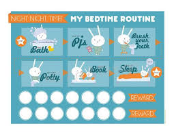 printable morning night time routine chart potty training