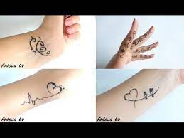 ابسط 4 رسومات تاتو بالحناء السوداء بتصميمات مختلفة fadoua tv youtube simple mehndi designs tattoos mehndi simple