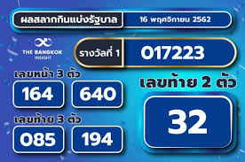 เลขหน้า 3 ตัว 2 รางวัลๆละ 4,000 บาท. à¸œà¸¥à¸ªà¸¥à¸²à¸à¸ à¸™à¹à¸š à¸‡à¸£ à¸à¸šà¸²à¸¥à¸›à¸£à¸°à¸ˆà¸³à¸§ à¸™à¸— 16 à¸žà¸¤à¸¨à¸ˆ à¸à¸²à¸¢à¸™ 2562 The Bangkok Insight