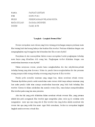 Sebuah prosedur langkah demi langkah yang pasti untuk menyelesaikan sebuah masalah di sebut e. Cara Meresensi Film Fajriati Lestari