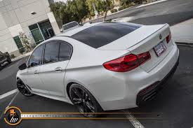 We added a custom bl. Bmw M550 Satin Pearl White Incognito Wraps