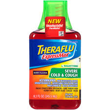 Ask a doctor before use if you have ? Theraflu Expressmax Nighttime Severe Cold Cough Syrup 8 3 Oz Cold Cough Flu Beauty Health Shop The Exchange