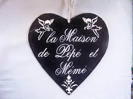 Slate Heart Decors In Relief Panel Pancarte Home Decoration Style Shabby Chic Romantique Campaign Creation Troglodyte Cute Heart Decorations Shabby Chic Style Shabby Chic