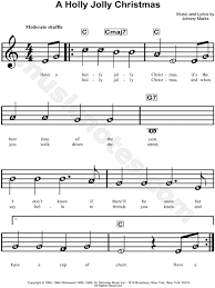 Johnny Marks A Holly Jolly Christmas Sheet Music For Beginners In C Major Download Print Christmas Sheet Music Piano Music Easy Christmas Piano Music