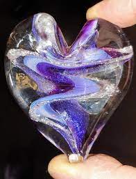 Memorial Keepsake Heart For Cremation Ashes Handmade Glass Urn Paperweight Handmade To Order By Joe Cremation Glass Art Lampwork Bead Jewelry Artful Ashes