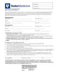 Fillable Online Authorization Bformb Duke Mychart Fax