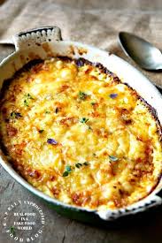 Roasted Garlic Caramelized Onion Potatoes Gratin Dauphinoise Happily Unprocessed Recipe Potato Gratin Roasted Garlic Caramelized Onions