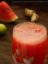 Watermelon Ginger And Lemon Juice Recipe Indian Cuisine Lemon Juice Recipes Lemon Ginger Juice Recipe Juicing Recipes