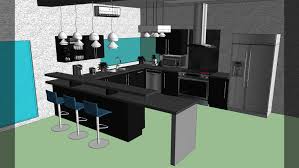 This style, established in the 1920s, differs from contemporary. Modern Kitchen Layout 3d Warehouse