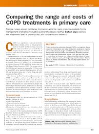 Pdf Comparing The Range And Costs Of Copd Treatments In