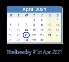 21 April 2021 Calendar With Holidays And Count Down Nzl Today, we are going to present you a dedicated template in high quality. 21 april 2021 calendar with holidays