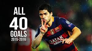 ^ a b luis suarez player profile. Luis Suarez All 40 Goals 2015 2016 Hd Youtube