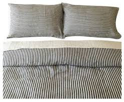 Italian jacquard stripe linen duvet cover. Bedding Natural Linen Duvet Cover Stone Grey Ticking Stripe Duvet Cover With Wood Button Closure Twin Duvet Cover King Duvet Cover Natural Linen Bedding Queen Duvet Cover Free Shipping Linen Bedding Duvets