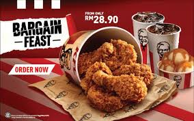 Valid at all kfc restaurants in peninsular malaysia excluding kfc genting highlands, kfc medini temperature sensitive or chilled products such as fries, rice, coleslaw, cheezy wedges and zinger. 12 Feb 2020 Onward Kfc Bargain Feast Promotion Everydayonsales Com