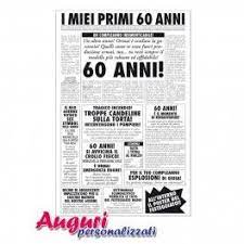 Giornale Di Auguri Per I 60 Anni Di Lui Auguri Personalizzati 60esimo Compleanno Compleanno Buon Compleanno