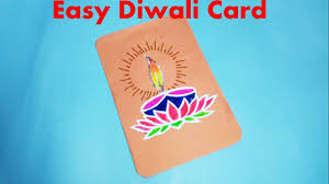This year diwali is celebrated on 27th october in india. How To Make Super Easy Diwali Card For Kids Diwali Card 1 Youtube