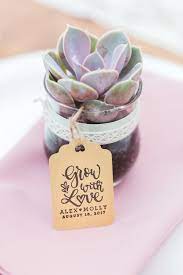 Grow With Love Rubber Stamp Personalized Rubber Stamp For Etsy Succulent Wedding Favors Etsy Wedding Favors Wedding Favor Tags