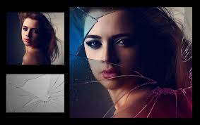 Convert Photos Of Broken Glass Into Realistic Optical 3d Effects Photoshop Halloween Face Makeup Face Makeup