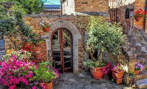 Once you have placed your slabs in the design you would like, just fill in the cracks with pebbles to complete the. What Is Tuscan Landscaping