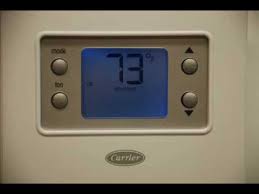 Exact instructions will vary depending on your model of carrier air conditioner. Tutorial Carrier Comfort Series Non Programmable Thermostat Unique Air Services Youtube