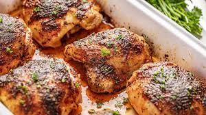 The longer you leave it in the fridge the better. Crispy Oven Baked Chicken Thighs
