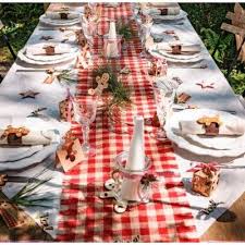 Chemin De Table Jute Vichy Rouge Chemin De Table Jute Deco Table Champetre Deco Guinguette