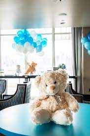 I love how everything came together and the color. A Teddy Bear Themed Baby Shower Little Miss Party