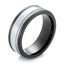 Black And White Gold Mens Wedding Bands Black Tungsten Ring 104020 Seattle Bellevue Joseph Jewelry Black Tungsten Rings Mens Ring Designs Mens Wedding Rings