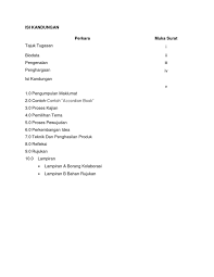 Isi kandungan perkara m/s 1. Isi Kandungan Folio 1