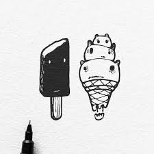 Black And White Ice Cream Tattoo Ice Cream By Ariarosso Blackworknow If You Would Like To Be Featured Submissions Business Inquir Black And White Illustration Draw On Photos Sketch Book