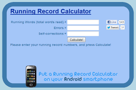 Running Record Calculator Reading Recovery Reading Classroom Teaching Reading