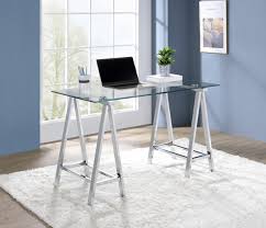 This glass desk might be a good solution for home offices or study areas with limited space. Wade Logan Maldonado Glass Desk Wayfair