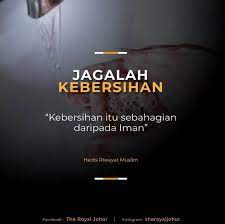 Kebersihan merupakan sebagian dari iman, berarti tidaklah beriman seorang muslim jika dia. Facebook