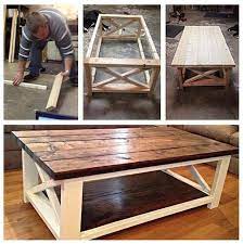 Build a diy coffee table. Diy Rustic X Coffee Table Tutorial Free Plan