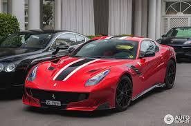 Every boy, and quite a few girls, have once dreamt of driving a blood red ferrari; Spotted Lovely Ferrari F12tdf