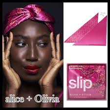 Alice + Olivia x SLIP限定コラボ☆ツヤ髪へシルク製ヘアラップ ヘアアクセサリー
