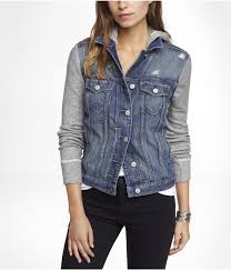 Sweatshirt Sleeve Hooded Denim Jacket Clothes Hooded Denim Jacket Jackets For Women