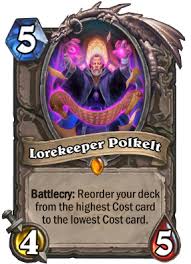 Il promet de faire un massacre dans le genre.test de deck, partie marrante, arène vous aurez droit à tout plein. Lorekeeper Polkelt Hearthstone Top Decks