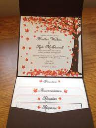 Falling Leaves Wedding Invitation Autumn Halloween Wedding Invitations Wedding Invitations Leaves Fall Wedding Invitations