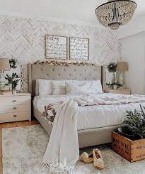 Herringbone Wallpaper Peel And Stick Wallpaper Removable Etsy Cottage Style Bedrooms Home Decor Bedroom Bedroom Design