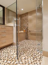 Contemporary Bathroom Earth Tone Bathroom Accents Design Pictures Remodel Decor And Ideas Page 20 Bathroom Trends Mosaic Flooring Bathroom Design