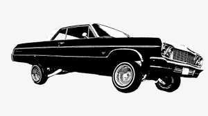A lowrider or low rider is a customized car with a lowered body. Chevrolet Impala Car Lowrider Coloring Book Lowrider Black And White Hd Png Download Kindpng
